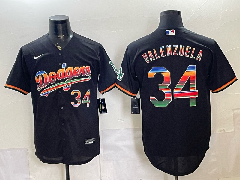 Men Los Angeles Dodgers #34 Valenzuela black Game 2026 Nike MLB Jersey 0901003